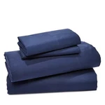 Sky Percale Queen Sheet Set Navy Blue 100% Cotton. Fixed Price $89.00.