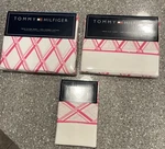 Tommy Hilfiger Brand New Twin Sheet Set Pamela Pink & White 2004. Fixed Price $35.00.