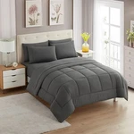 Sweet Home Collection 5 Piece Comforter Set Bag Solid Color All Twin, Gray. Fixed Price $56.99.