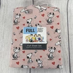 Peanuts Snoopy Sheet Set Full Pink Woodstock Hearts Love Valentines Berkshire. Fixed Price $32.99.