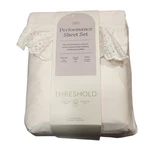 Threshold King Performance Sheet Set 400 Tc Cotton Sateen Eyelet Ruffle Ivory. Fixed Price $54.98.