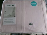 New Lacoste Queen 100% Percale Cotton 4 Piece Sheet Set Solid Ice Pink #1162. Fixed Price $52.70.