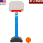 Adjustable Kids Basketball Hoop Set Easy Score Oversized Rim Toy 18M-5Y Blue New. Fixed Price $47.84.