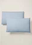 Ralph Lauren Linen Solid Standard Pillowcases Sheeting True Pale Sky Blue. Fixed Price $79.98.