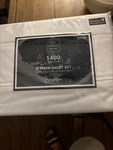 Fairfield Square Ivory Brookline 1400 Thread Count 6 Pc. Sheet Set, Queen. Fixed Price $125.00.
