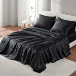 Madison Park Essentials Satin Sheet Set Luxury And Silky With Natural Sheen,. Fixed Price $47.86.