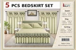 Bollft 5 Piece Bed Sheet Set Queen, King, Cal Beige 100% Polyester. Fixed Price $80.99.