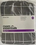 Room Essential Microfiber Gray Sheet Set. Fixed Price $14.95.