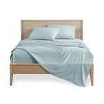 Bare Home Double Brushed Deep Pocket Full Xl Light Blue Sheet Set. Fixed Price $25.20.