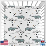 Baby Toddler Fitted Crib Sheet For Bear Mountain Watercolor Collection. Fixed Price $41.71.