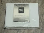 St. Mortiz Cotton Rich Twin Fitted Sheet White Percale 39" X 75+12" Wrinkle-free. Fixed Price $30.80.