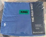 Ralph Lauren "the Polo Sheet" King Flat Yacht Blue. Fixed Price $115.00.