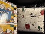 New Berkshire Peanuts Snoopy Christmas Sheet Set King Size W/box White Polyester. Fixed Price $49.99.