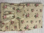 Ralph Lauren Sophie Brooke Twin Sheet Set Ruffle Yellow Stripe Roses. Fixed Price $48.00.