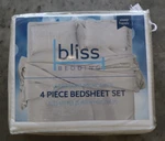 Bliss Bedding 4 Piece Bedsheet Set Queen Size - New Packing. Fixed Price $23.99.