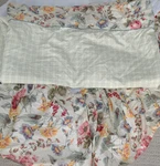 Vtg Laura Ashley Queen Flat Melrose Green Sheet & Bed Skirt Floral Plaid Vgc. Fixed Price $27.29.
