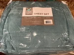 Sleep Philosophy True North Soloft Velour Plush Teal Sheet Set Deep Pocket King. Fixed Price $89.99.