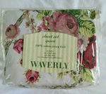 Waverly Garden Room Norfolk Rose Queen Sheet Set 4 Pc. Cotton Jersey Knit New. Fixed Price $245.00.