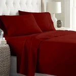 Egyptian Cotton 1000 Tc Or 1200 Hotel Bedding Burgundy Solid Select Item. Fixed Price $66.05.