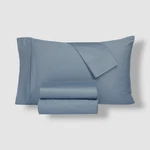 Everyday Home Blue Trident 300 Thread Count Cotton 4PC Sheet Set Size, King'. Fixed Price $51.30.