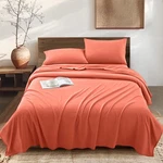 Vonty Full Size Bed Burnt Orange Set - 1800 Thread Count Sheets,.... Fixed Price $24.18.
