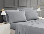Hotel Signature Sateen 400 Thread Count Cotton 6-PIECE Sheet Set-king Gray-new. Fixed Price $44.99.