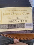 Sweet Home 1800 Thread Count Sheet Set Full. Fixed Price $18.99.
