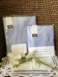 Anne De Solene Amboise Queen Fitted Sheet + 2 Standard Pillowcase Blue&white New. Fixed Price $199.00.