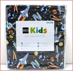 Big One Space Sheet Set 275 Tc 16" Deep -rocket Ships Planets Brown Twin. Fixed Price $54.95.