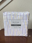South Point Sheet Set Full 4 Piece Extra Soft White Purple Yellow Gray New. Fixed Price $23.99.