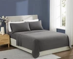 Brooklyn Loom Solid Cotton Percale , Grey King 4 Pc Bed Sheet Set Soft. Fixed Price $55.99.