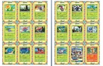 Pokemon Printed Color Place Cards Sheets Uncut - & Moon Set. Fixed Price $36.00.