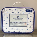 New Southern Tide Skipjack King Sheet Set 4PC Cotton White W/ Blue Fish. Fixed Price $105.00.