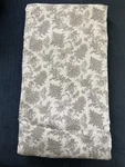 Raymond Waites Queen Size Flat Sheet Floral Gray White Cotton Sateen 2014 Soft. Fixed Price $21.83.