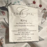 Charisma King Three Piece Sheet Set Polyester Microfiber Floral Nature Pattern. Fixed Price $28.00.