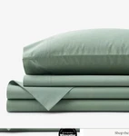 The Company Store Cotton Percale Sheet Set King Thyme. Fixed Price $10.00.