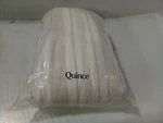 Quince Linen Modern Stripe Sheet Set, Sandstone/ivory Color - King Size. Fixed Price $189.00.
