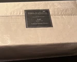 Pima Supreme Queen 100% Cotton Sateen 540TC Beige Sheet Set. Fixed Price $100.00.