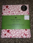 Kate Spade Twin Sheet Set 3-PIECE White Pink Red Outline Hearts 100% Cotton New. Fixed Price $31.49.