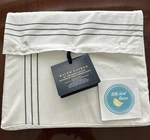 Ralph Lauren King Flat Sheet White Graphite Organic Cotton Handkerchief Embroid. Fixed Price $69.99.