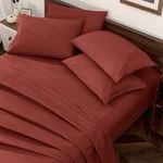 Horbaunal Rust Queen 6 Piece 1800TC Microfiber Deep Pocket Bed Sheets Set. Fixed Price $62.63.