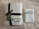 Pottery Barn Wicked Embroidered Sateen Cal King Sheet Set + 2 Pillowcases Nwt. Fixed Price $159.00.