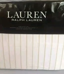 Brand New Ralph Lauren King Sheet Set Spencer Stripe Tan. Fixed Price $129.95.