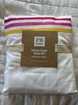Pottery Barn Teen Ribbon Stripe Sheet Set Xl Twin Pink Yellow. Fixed Price $40.95.