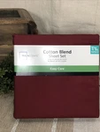 Mainstays Cotton Blend Sheet Set Size Twin/txl Merlot (red) New Easy Care. Fixed Price $16.90.
