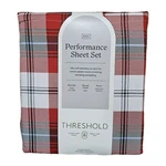 King 400 Thread Count Performance Holiday Sheet Set Green/red Plaid - Threshold. Fixed Price $39.99.