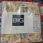 The Big One Easy Care Floral Queen Sheet Set. Fixed Price $30.00.