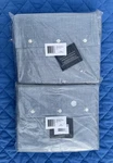 Ralph Lauren Home King Fitted & Flat Sheet Set Workshirt Chambray Light Blue Nwt. Fixed Price $179.00.