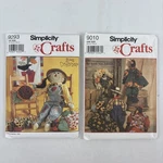 Vintage 90S Simplicity Crafts Fall Decor Sewing Pattern Sheet Set Lot Of 2 Uncut. Fixed Price $19.99.