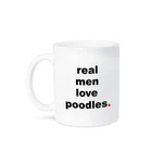 3DROSE, Real Men Love Poodles, Mug. Fixed Price $11.97.